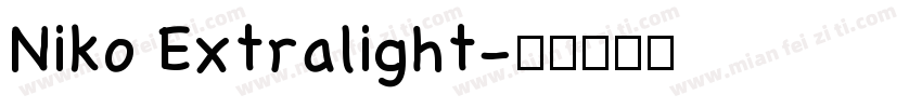 Niko Extralight字体转换
